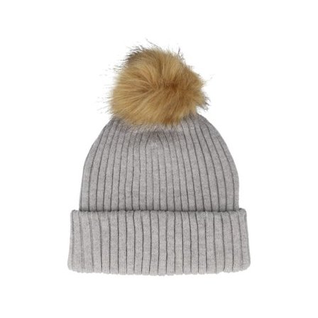 MJM Hats - Grå pom Beanie - Womens Beanie Pia 42 Mix Grey Pom @ Hatstore