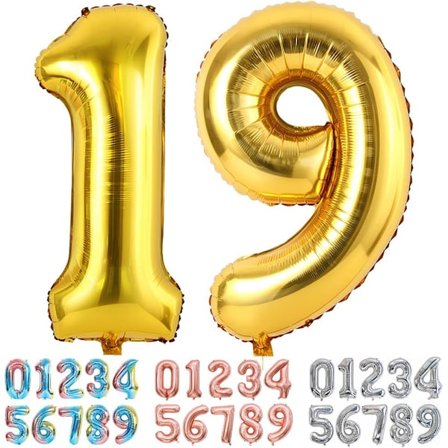 32 tuuman kultainen foliopallo numero 19/91, suuret jättinumerot 0-100 syntymäpäivä-, hääpäivä- ja juhlakoristeisiin, heliumpallo