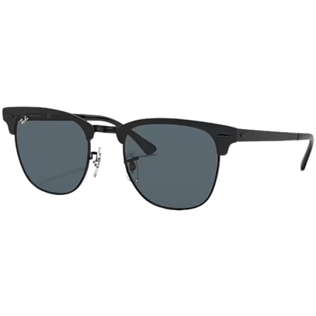 Ray-Ban Clubmaster Metal Matte Black On Black Blue
