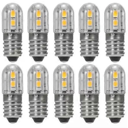 E10 6V AC DC 2W LED skrusokkel pære lyskilde lampe lyspære [db]