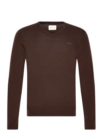 Extrafine Lambswool V-Neck Brown GANT