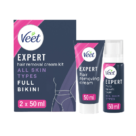 Veet Expert Hårborttagningskit för intimområde Hårborttagning Unisex 2X50ML