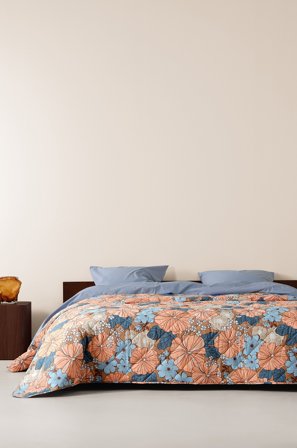 Jotex - Bold Sengeteppe Brun/multi - FIORI - Kjøp Sengetepper hos Jotex