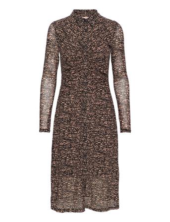 Srrobin Midi Dress Printed Brown Soft Rebels