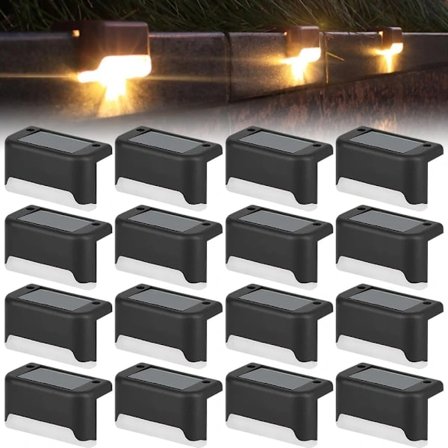 Sett med 16 solcellelamper, LED-belysning utendørs, solcellelampe utendørs [pl]