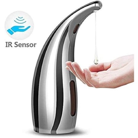 Galaxy Automatisk sæbedispenser, berøringsfri opvaskemiddeldoseringspumpe (300 ml sølv)-XF4-