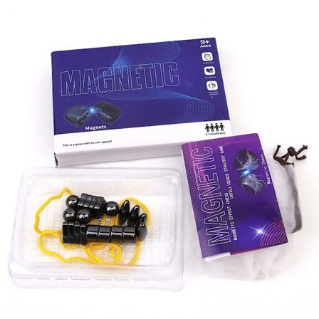 Magnetisk skakspil, magnetisk brætspil, sjovt bordmagnetsspil med 20 magneter, strategispil til børn og voksne - Perfekt