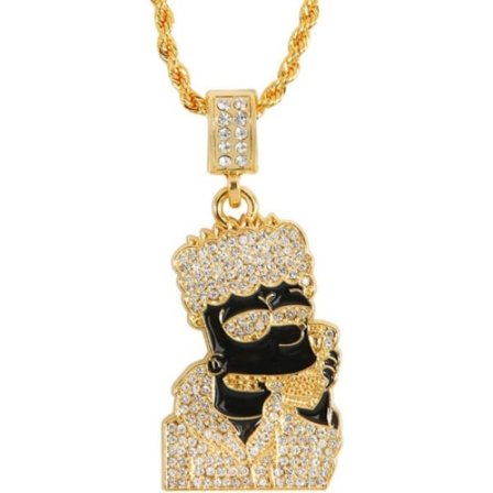 Halsband hip hop diamant tecknad figur halsband