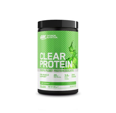Optimum Nutrition ON Clear Protein 100% Plant Protein Isolate Lime Sorbet 280 g, Sport & Velvære, Protein & Energi, Proteinpulver