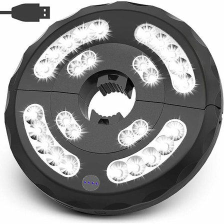 Parasolljus, T-Audace 28LED Parasolljus 3 lägen Uppladdningsbart Belysning Parasolljus och Stort Parasoll för Center Pole Parasoll (Vit)