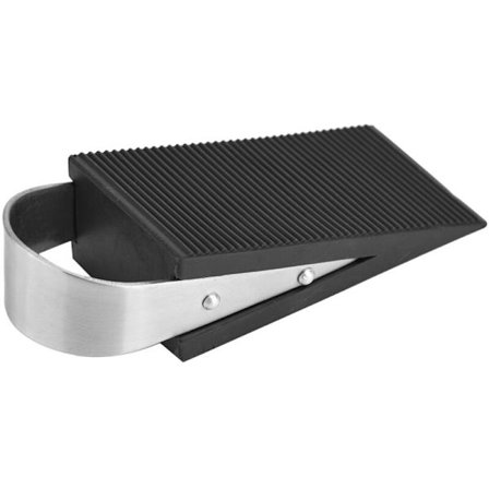 1 st dörrstopp i rostfritt stål och gummi.