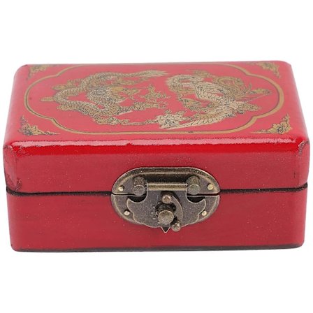 Træ Opbevaringsboks Smykkeskrin Skattekiste Multifunktionel boks med lås