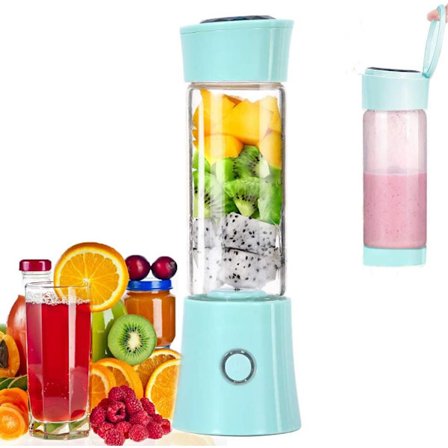 Bärbar blender, milkshake, frukt- och grönsaksjuicer, mixer, 480ml, BPA-fri, Mini USB Smoothie Blender, 100W, för sport och resor hem, Ch
