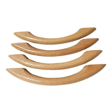 8 st bokträ handtag i form av en bro med skruvhålsavstånd på 96 mm