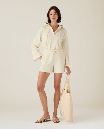 Lexington Luomupuuvilla frotee-shortsit, luonnonvalkoinen