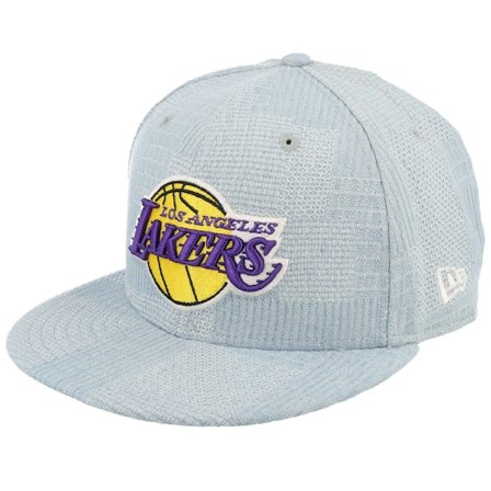 New Era - NBA Blau snapback Cap - Los Angeles Lakers Denim Patchwork Sky Snapback @ Hatstore