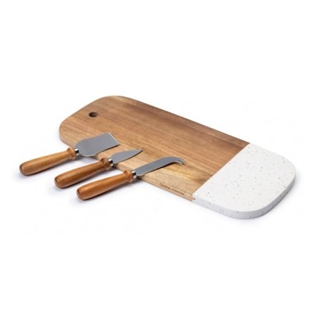 Orrefors Jernverk Ostbricka med tre knivar