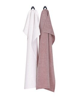 Keittiöpyyhe Bianca 2/pak kierrätysmateriaalia Punainen