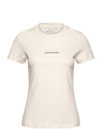 Monologo Slim Tee Calvin Klein Jeans Cream