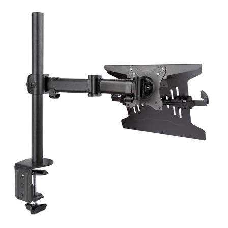StarTech Laptop Desk Mount, Monitor and Laptop Mount for Desk, Displays 34in (8kg/17.6lb) & Laptops (4.5kg/9.9lbs), Adjustable & Articulating VESA