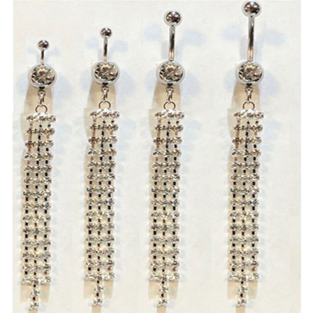 Navelpiercing/navelsmycken,kort stav/lång stav, hängande stenar