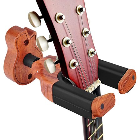 Guitarvægmontering, Væghængt Guitarstøtteholder Automatisk Lås Træ Guitarstativ Væghængt Guitarstativ Til Klassisk Bas Ukulele Guitarophæng