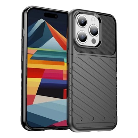 Reptåligt iPhone 15 Pro Max skal - Svart