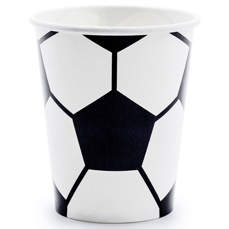 Fotboll Pappersmuggar 260ml 6-pack - Partyninja.se