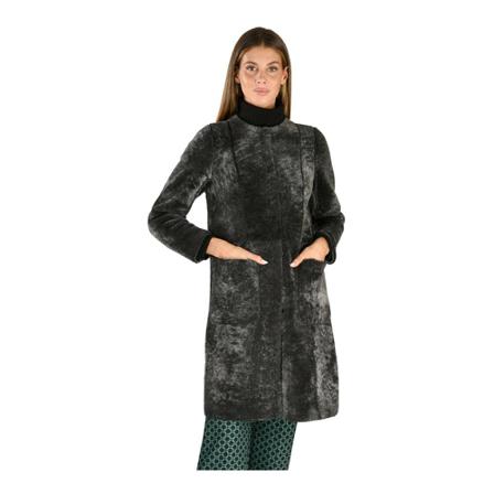 Salvatore Santoro Single-Breasted Coats Grå, Dame Uldfrakker, Størrelse: XS