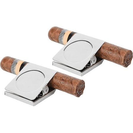 2 stk. Cigar Clips Magnetisk Golf Cigar Holder Clip Til Golfvogn Cigar Stativ Cigar Tilbehør Til Mænd (firkantet)