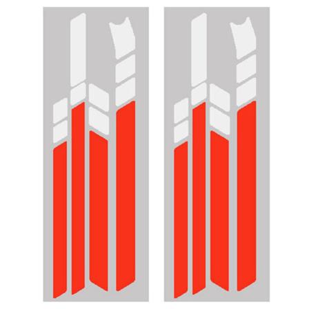 2x Vandtætte Pvc Reflekterende Stickers Til Max G30 Kickscooter Sammenklappelige Stickers(hvid Hvid Rød)