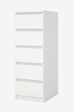 Tvilum - Naia lipasto 5 laatikkoa - Paketti - Valkoinen - Lipastot - - Homeroom