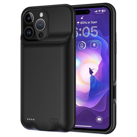 Laderetui med 7000 mAh oppladbart batteri for iPhone 16 Pro