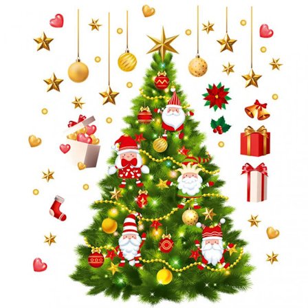 Glædelig Jul Dekoration Til Hjem Væg Vindue Klistermærke Julemand Vindues Klistermærker Vægpynt Godt Nytår