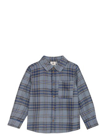 Shirt Ls Check Blue En Fant