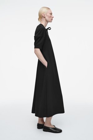 COS Tie-Detail Maxi Dress in Black - Women