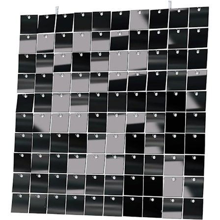 Paljettbakgrund Paljettpanel Väggdekor SVART SVART