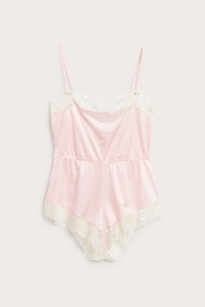Kappahl | Playsuit i satin Ljusrosa XL | Ljusrosa