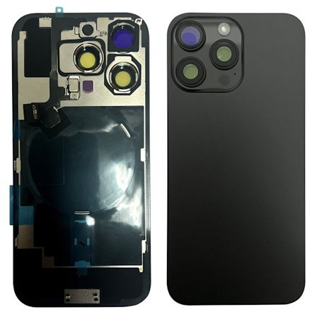 iPhone 16 Pro Back Cover with Small Parts (No Logo) - Black Titanium