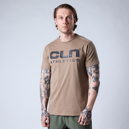 CLN ATHLETICS Promo T-shirt, Dark Khaki