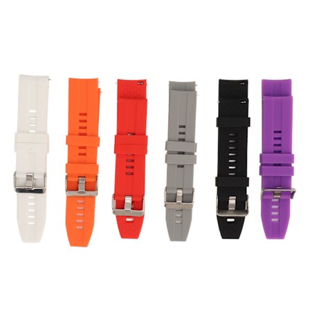 6ST Smarta klockarmband för män kvinnor Silikon 22mm Quick Release Watch Ersättningsremmar för GT2 GT3 Svart Vit Grå Röd Lila Orange