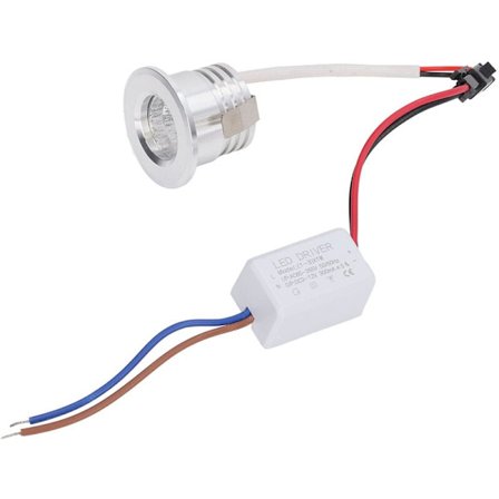 Mini COB Infälld Spotlight Stabil Värmeavledning LED Tak Infälld Spotlight 3W Silver Lampkropp AC85-265V Naturligt Ljus 4000K