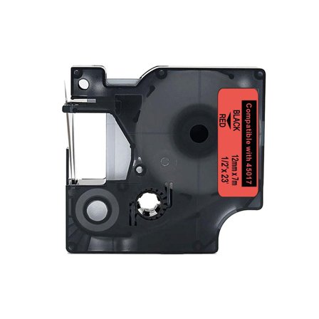 Tape 12mm svart på röd - Lyreco - Kontorsmaskiner - Märkmaskiner och tape - Tape - Dymo D1