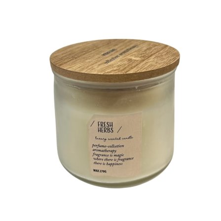 Doftljus Wood Wick Fresh Herbs 10 cm