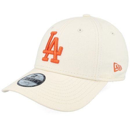 New Era - MLB Beige adjustable Czapka Z Daszkiem - Kids Los Angeles Dodgers League Essential 9FORTY Light Terracotta/Orange Adjustable @ Hatstore