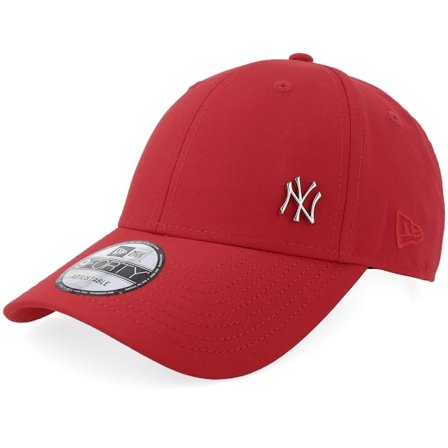 New Era - MLB Rød adjustable Caps - New York Yankees Flawless Scarlet 9FORTY Adjustable @ Hatstore