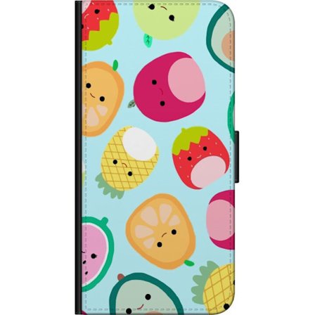 Yhteensopiva Lompakkokotelo Samsung Galaxy Note 10 Lite Kawaii-hedelmien kuvioita, kuten mansikkaa, sitruunaa, ananasta ja avokadoa vaaleansinisellä t