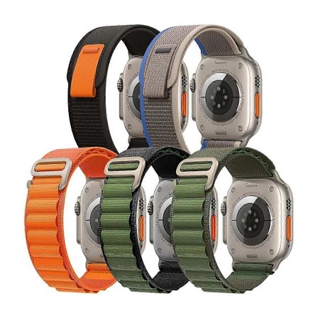 5-pack Band Strap för Watch Ultra Band 49Mm 45Mm 44Mm 42Mm, Trail Loop Nylon Sport Band för Series