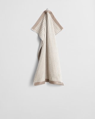 GANT - Stripete håndkle 50x70cm taupe beige