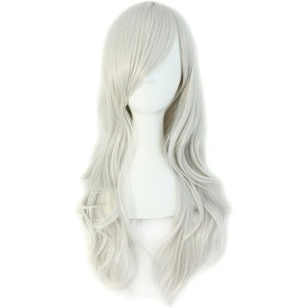 70cm/ 28 tum Lång Lockig Dam Curl Anime Kostym Peruker